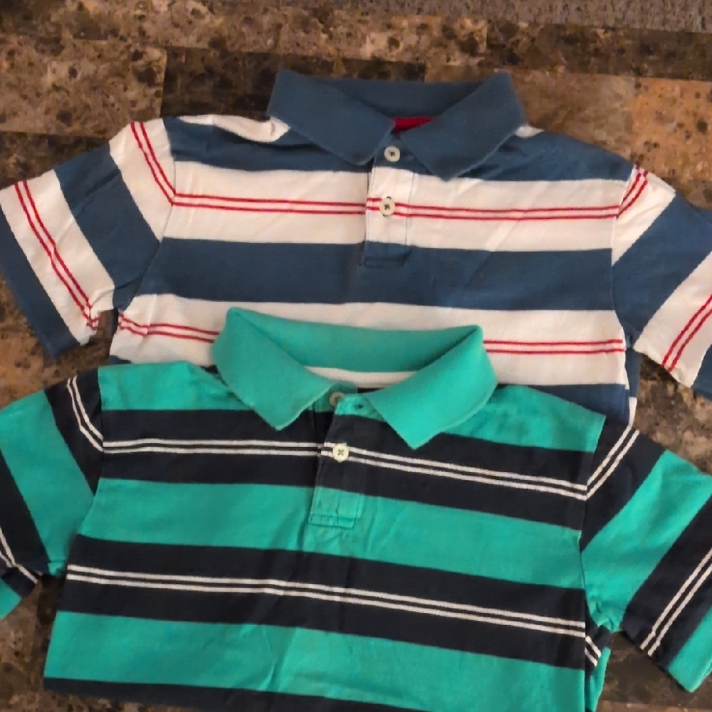 Cherokee Navy and Teal Striped Kids Polo Set - Picture 7 of 7